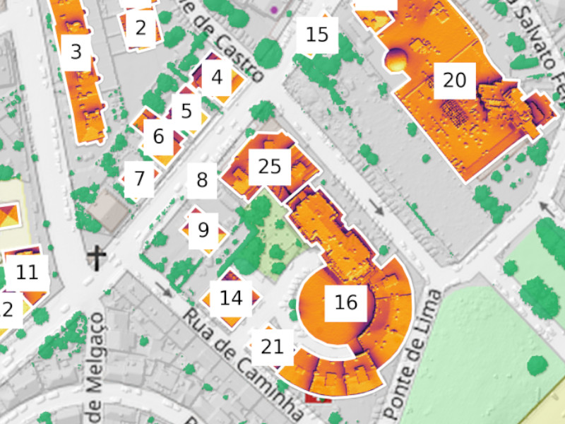 Pré-visualização de relatório de grupo de edifícios